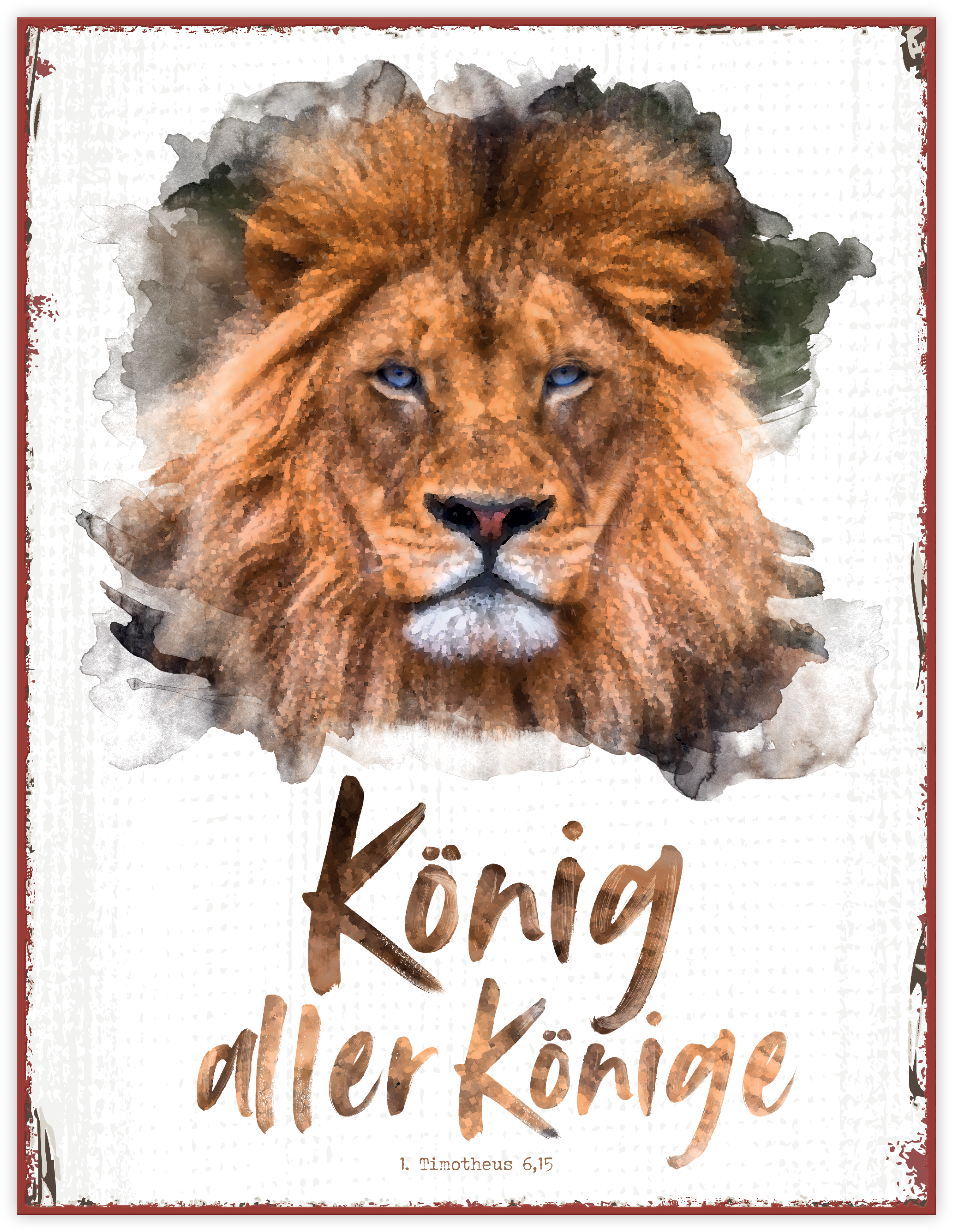 Metallschild groß - König aller Könige