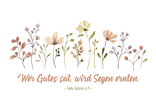 Postkarte - Wer Gutes sät