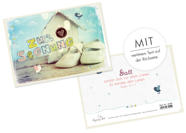 Faltkarte - Zur Segnung (Vogelhaus)