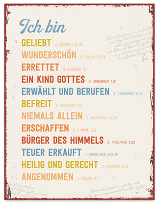 Metallschild groß - Identität