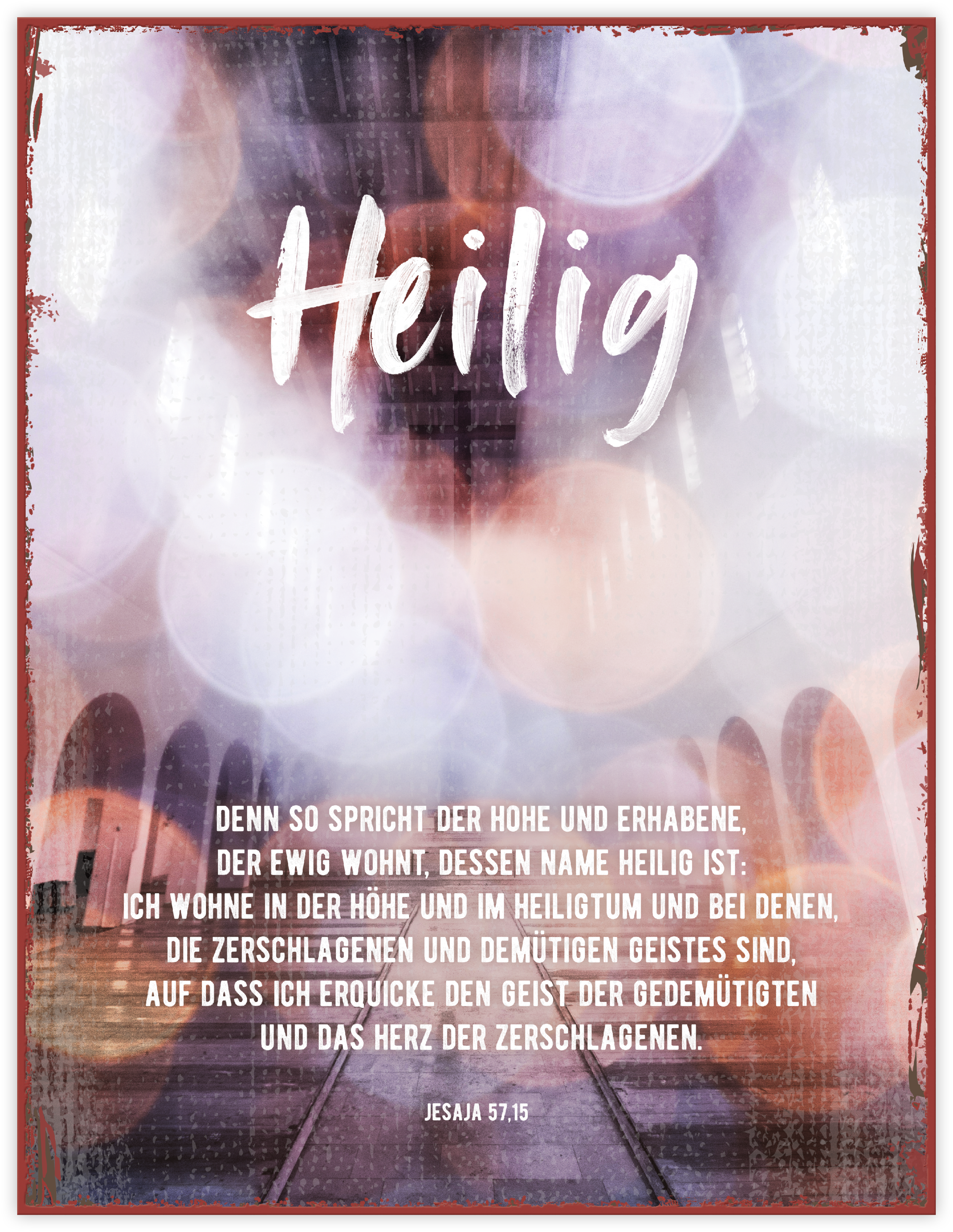 Metallschild groß - Heilig