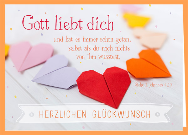 Faltkarte - Gott liebt dich