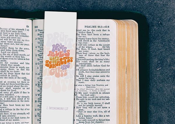 Segenszeichen - Jahreslosung 2025 - Letter weiß