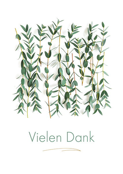 Postkarte - Vielen Dank (Zweige)