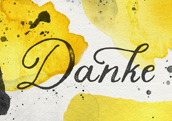 Mini - Danke (gelb)