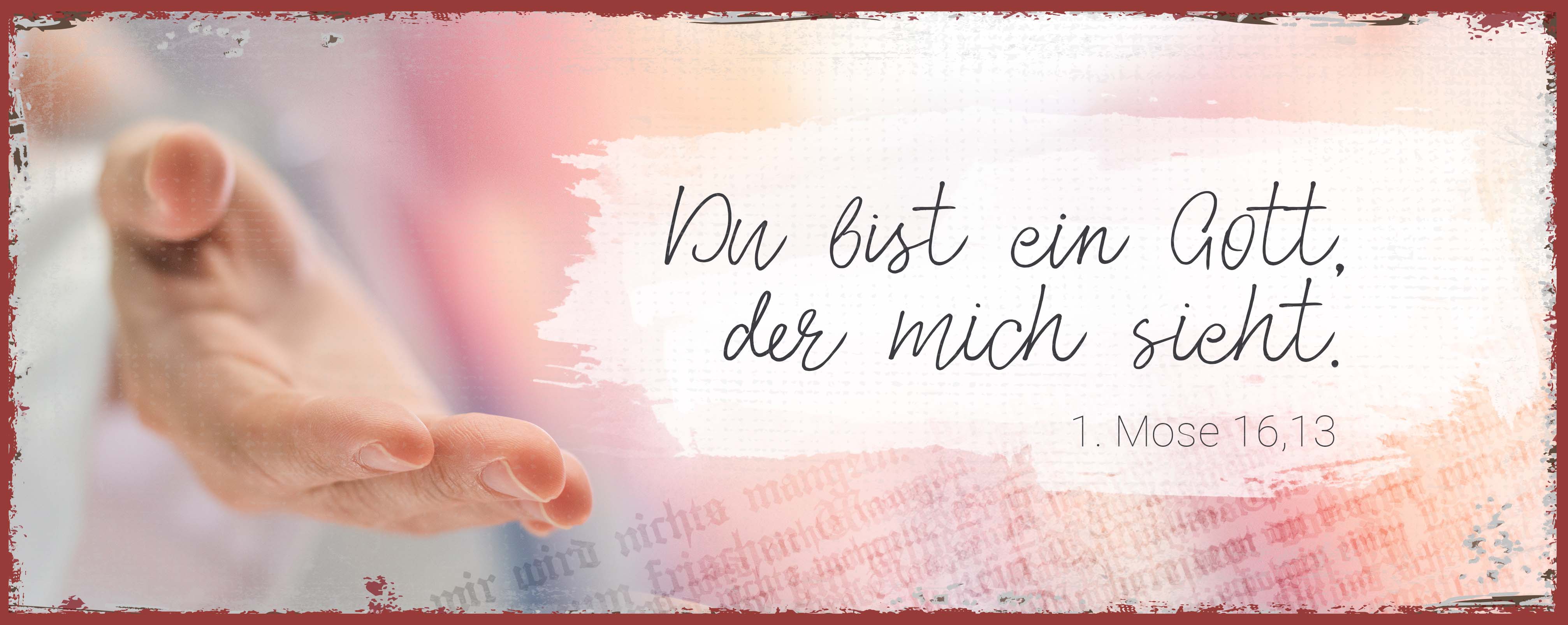 Metallschild lang - Ein Gott, der mich sieht