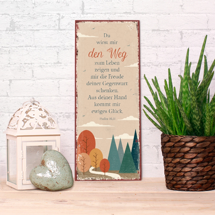 Metallschild lang - Gegenwart