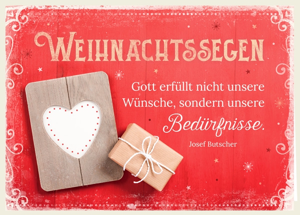 Faltkarte - Weihnachtssegen - Bedürfnisse