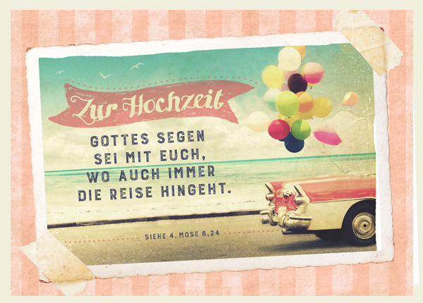 Faltkarte - Zur Hochzeit - Reise