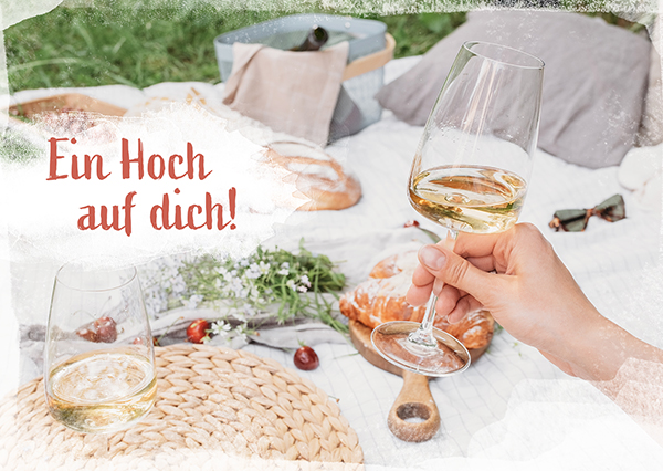 Postkarte - Ein Hoch auf dich! (Glas)