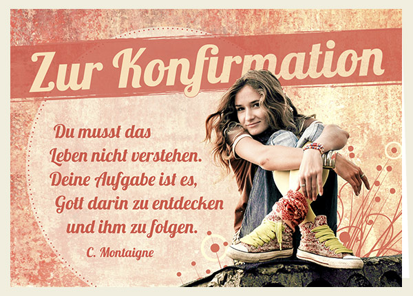 Faltkarte - Zur Konfirmation - Gott entdecken