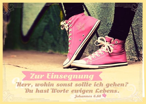 Faltkarte - Zur Einsegnung - Worte ewigen Lebens