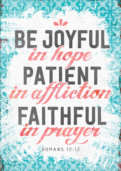 Postkarte - Be joyful in hope