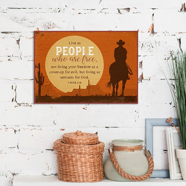 Metallschild klein - Live as people