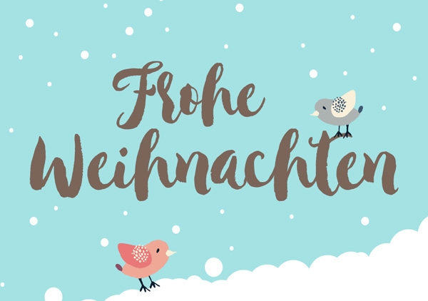 Mini - Frohe Weihnachten (Vögel)