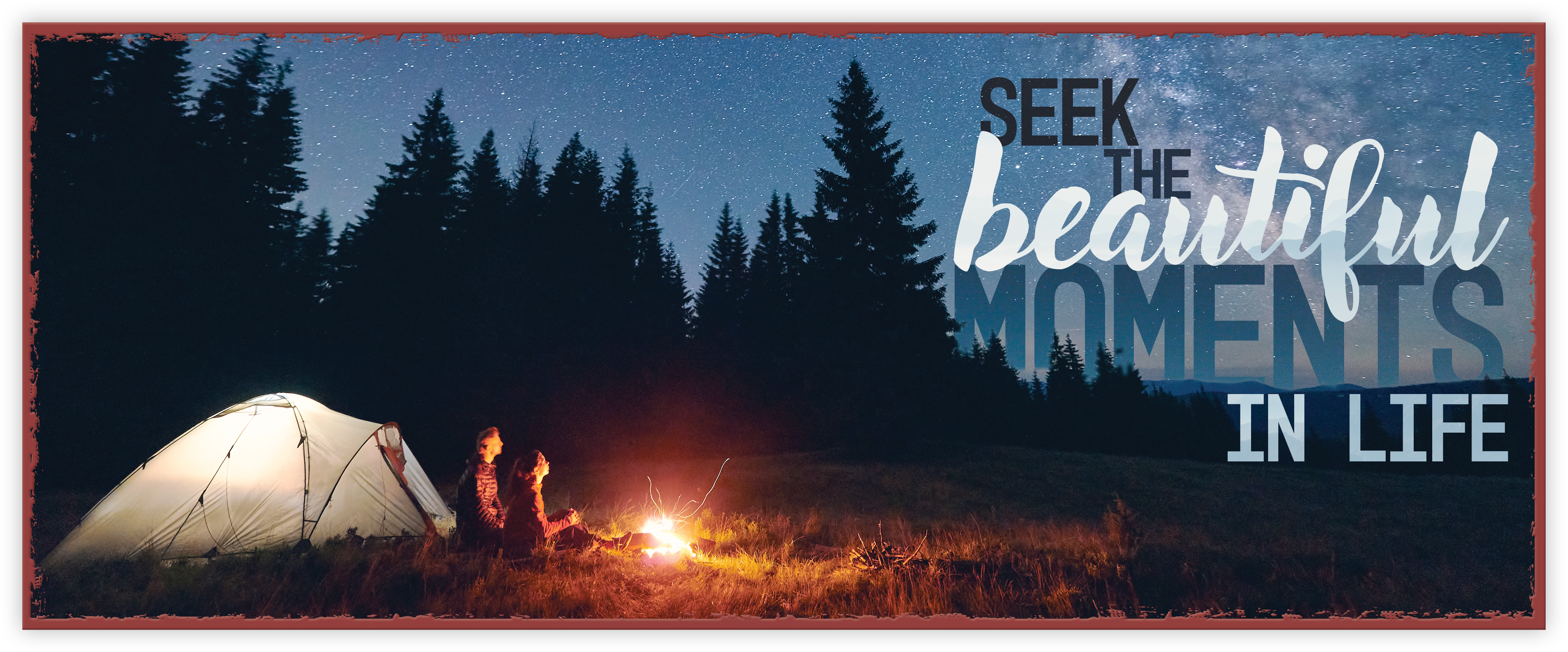 Metallschild lang - Beautiful moments