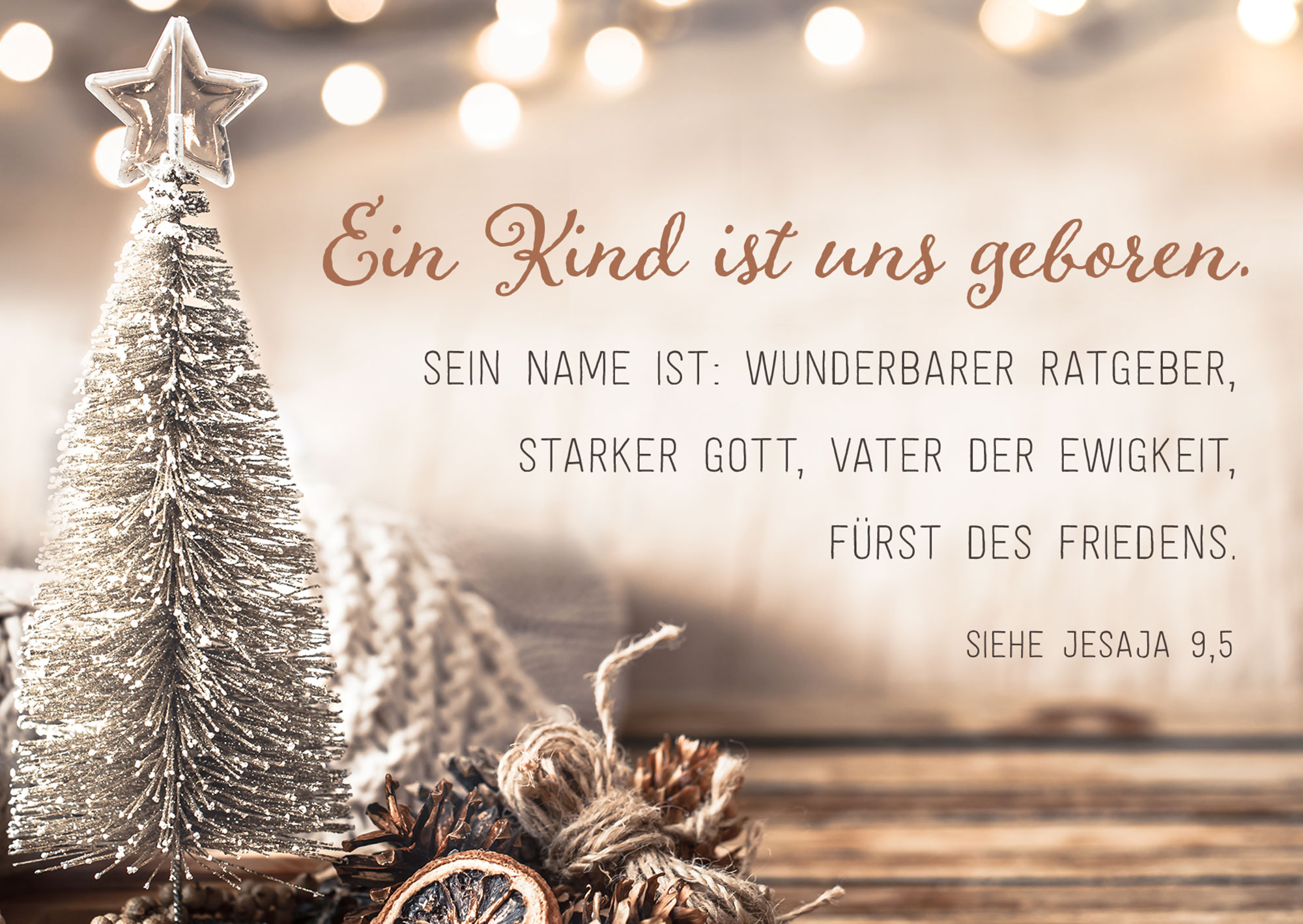 Postkarte - Ein Kind ist uns geboren – Weihnachten