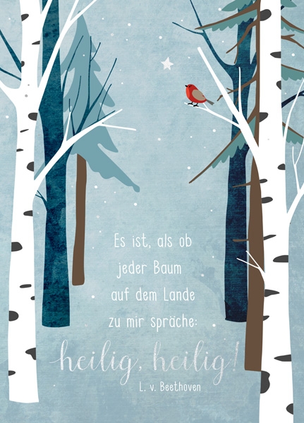 XL-Postkarte Big Blessing Silber - Heilig