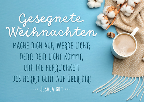 Postkarte - Gesegnete Weihnachten - Werde Licht