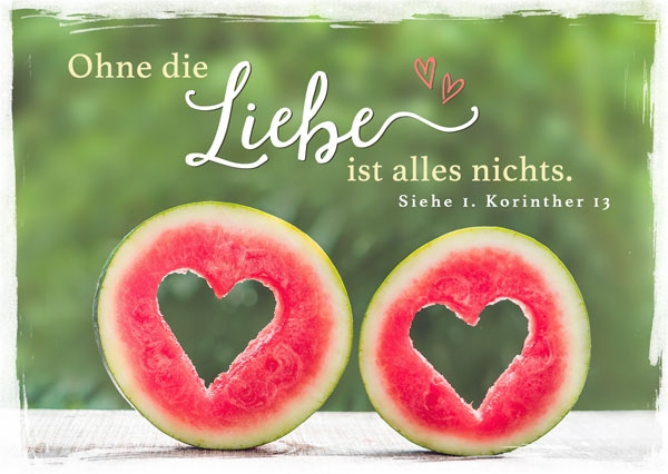 Postkarte - Ohne die Liebe