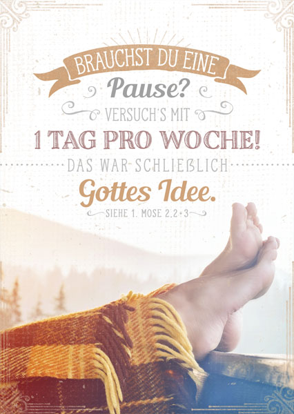 Postkarte - 1 Tag pro Woche