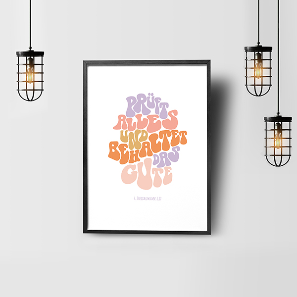 Poster - Jahreslosung 2025 - Letter weiß