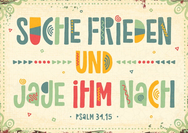 Postkarte - Suche Frieden (Vintage)