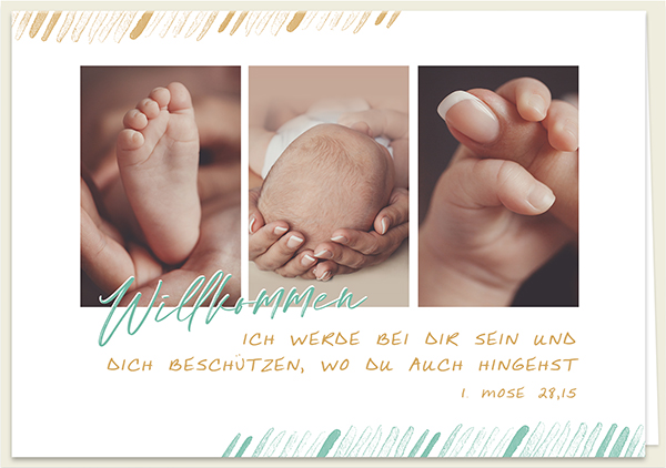 Faltkarte - Willkommen - Ich werde bei dir sein