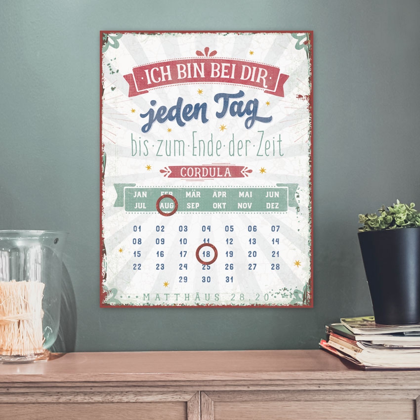 Persönlicher Magnetkalender - Jeden Tag