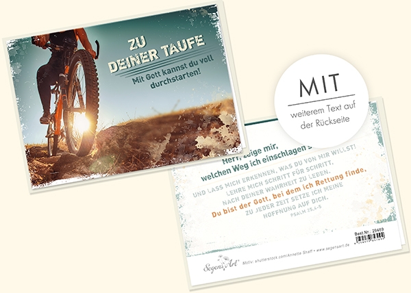 Faltkarte - Zu deiner Taufe - Durchstarten