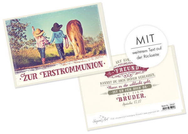 Faltkarte - Zur Erstkommunion - Freund