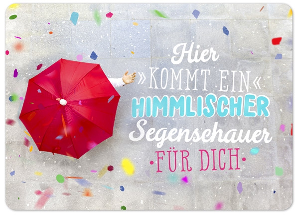 XL-Postkarte Big Blessing - Ein himmlischer Segenschauer