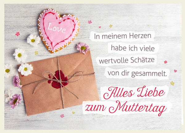 Faltkarte -  Muttertag - Wertvolle Schätze