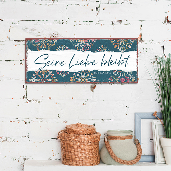 Metallschild lang - Seine Liebe