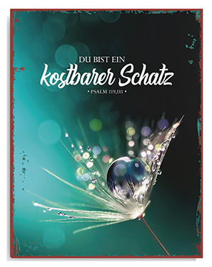 Metallschild groß - Kostbarer Schatz