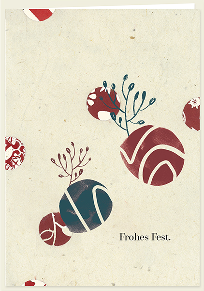 Faltkarte Naturpapier - Frohes Fest