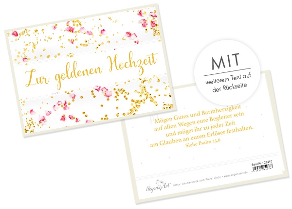 Faltkarte - Zur goldenen Hochzeit - Barmherzigkeit