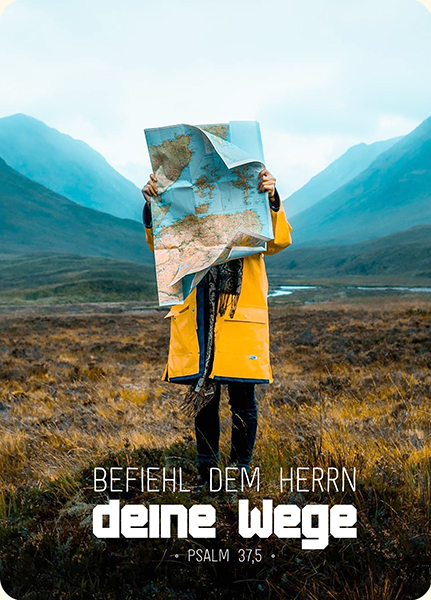 XL-Postkarte Big Blessing - Befiehl dem Herrn (Landkarte)