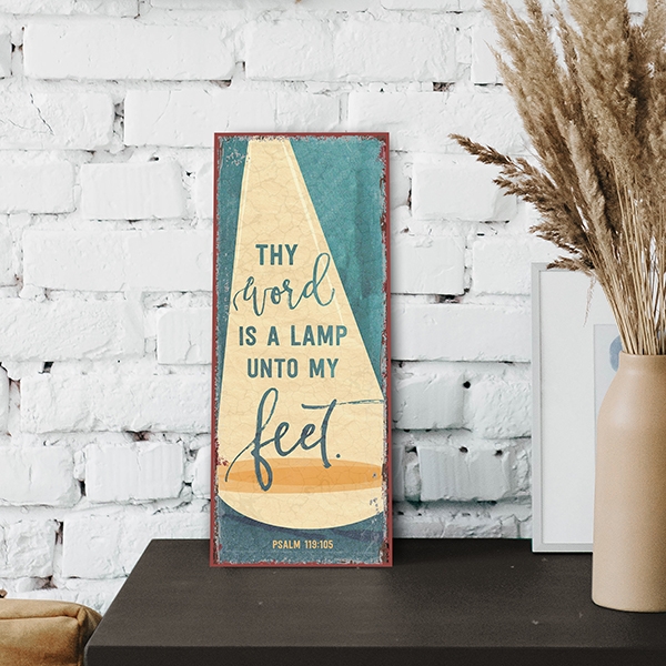 Metallschild lang - Thy word