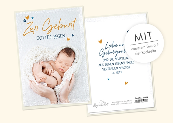 Faltkarte - Zur Geburt Gottes Segen