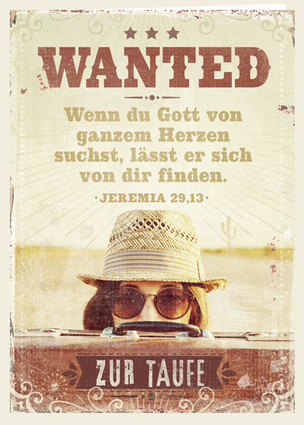 Faltkarte - Zur Taufe - Wanted