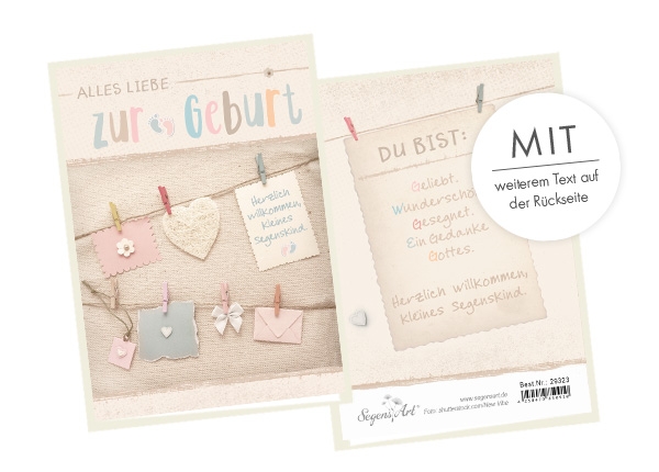 Faltkarte - Zur Geburt - Segenskind