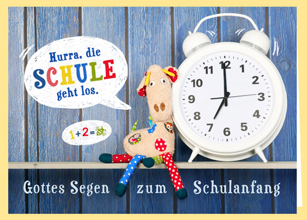 Faltkarte - Hurra, die Schule geht los