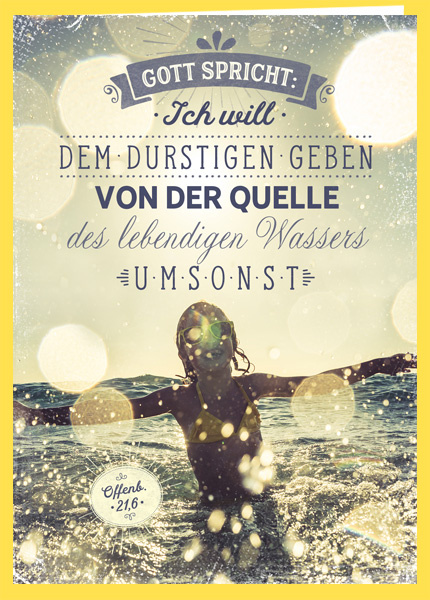 Faltkarte - Ich will dem Durstigen geben (Wasser)