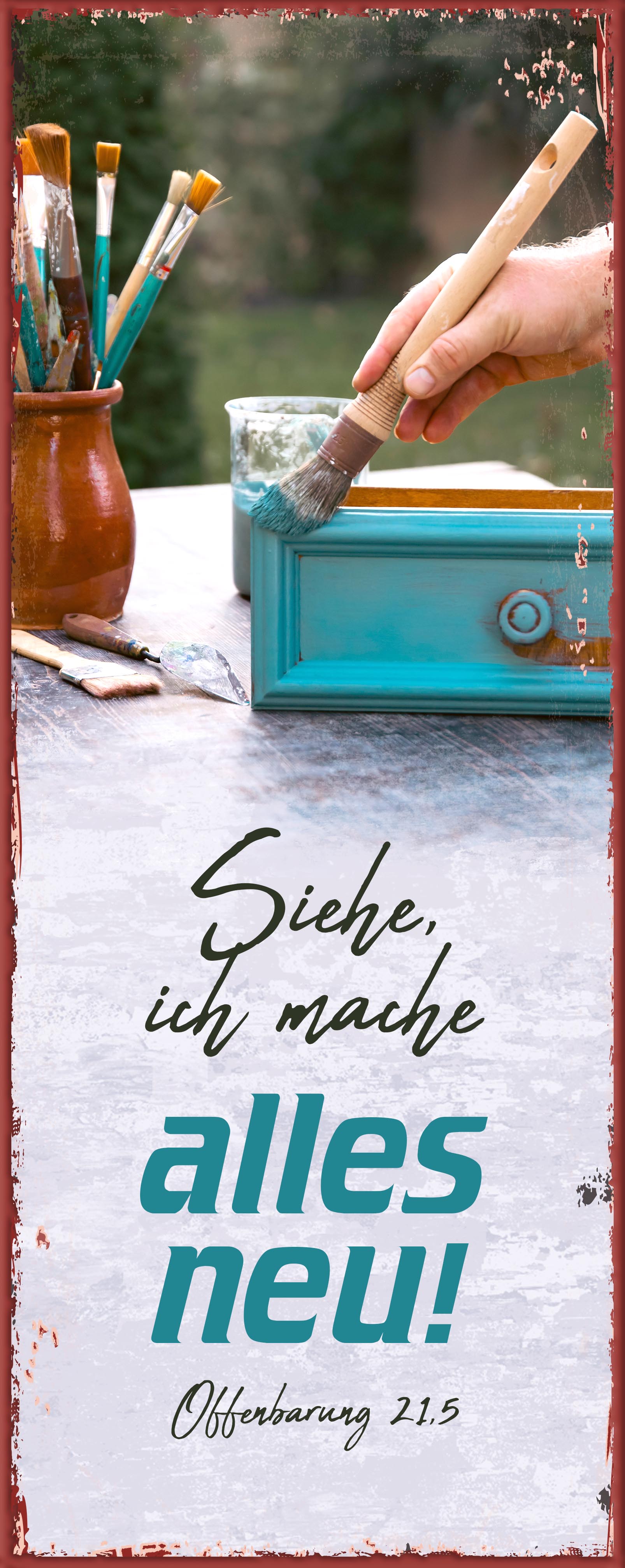 Metallschild lang - Jahreslosung 2026 - Upcycling