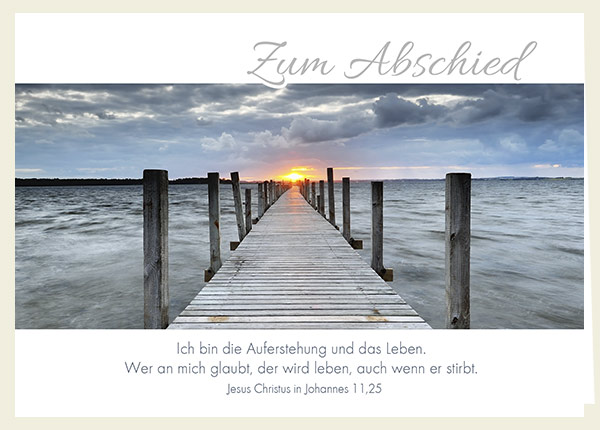 Faltkarte - zum Abschied (Steg)
