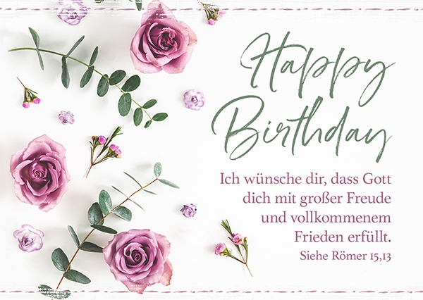 Postkarte - Happy Birthday – Ich wünsche dir