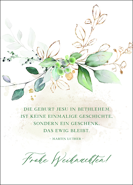 XL-Postkarte Big Blessing Gold - Frohe Weihnachten - Die Geburt Jesu