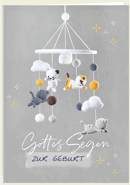 Faltkarte - Gottes Segen zur Geburt (Mobile)