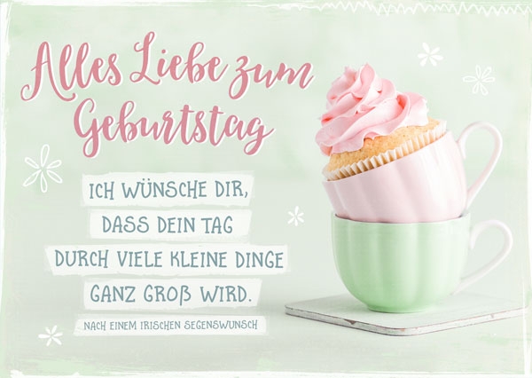 Postkarte - Zum Geburtstag - Ganz groß